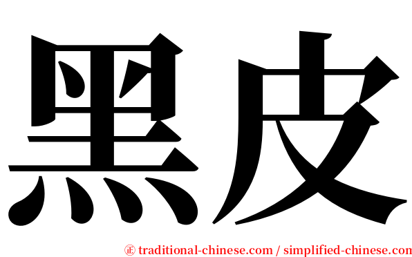 黑皮 serif font