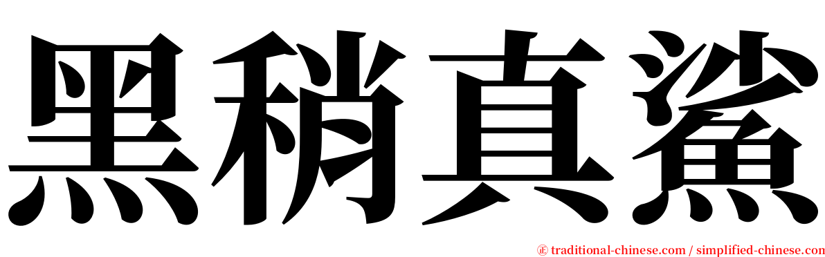 黑稍真鯊 serif font