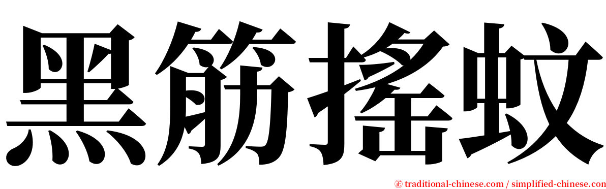 黑筋搖蚊 serif font