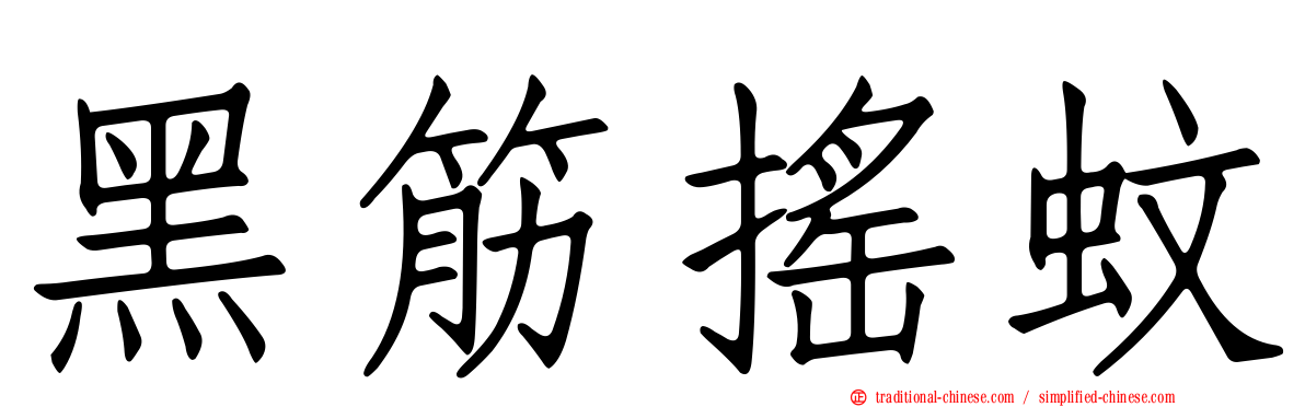 黑筋搖蚊