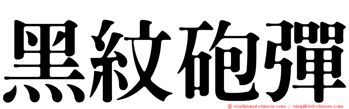 黑紋砲彈