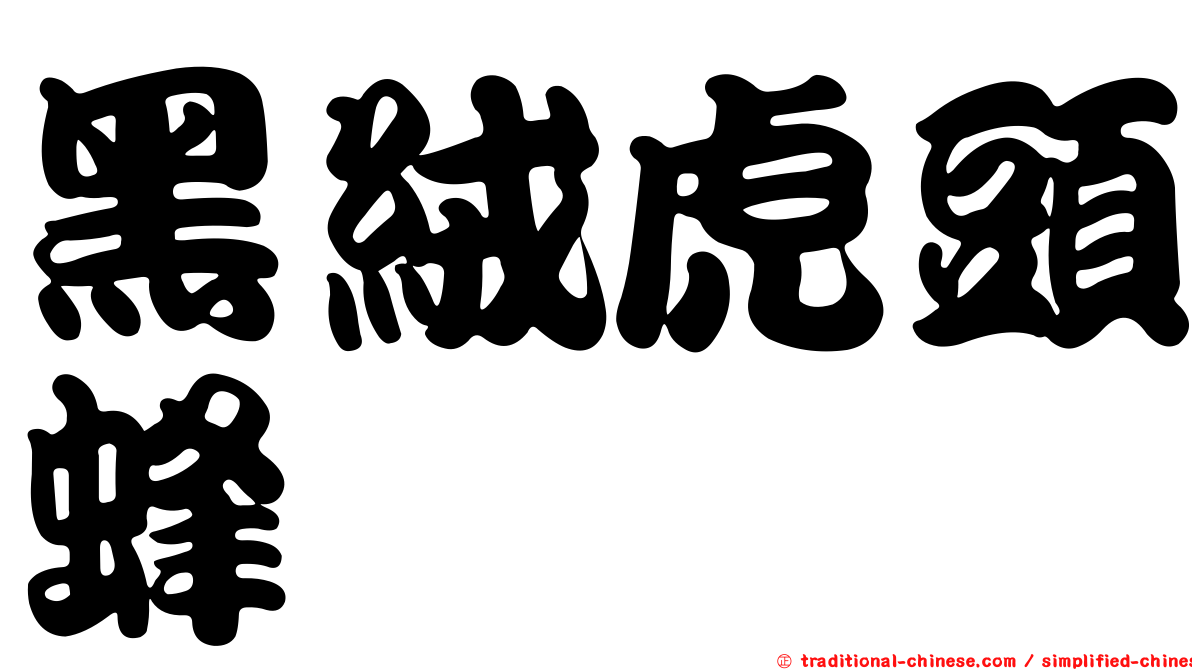 黑絨虎頭蜂
