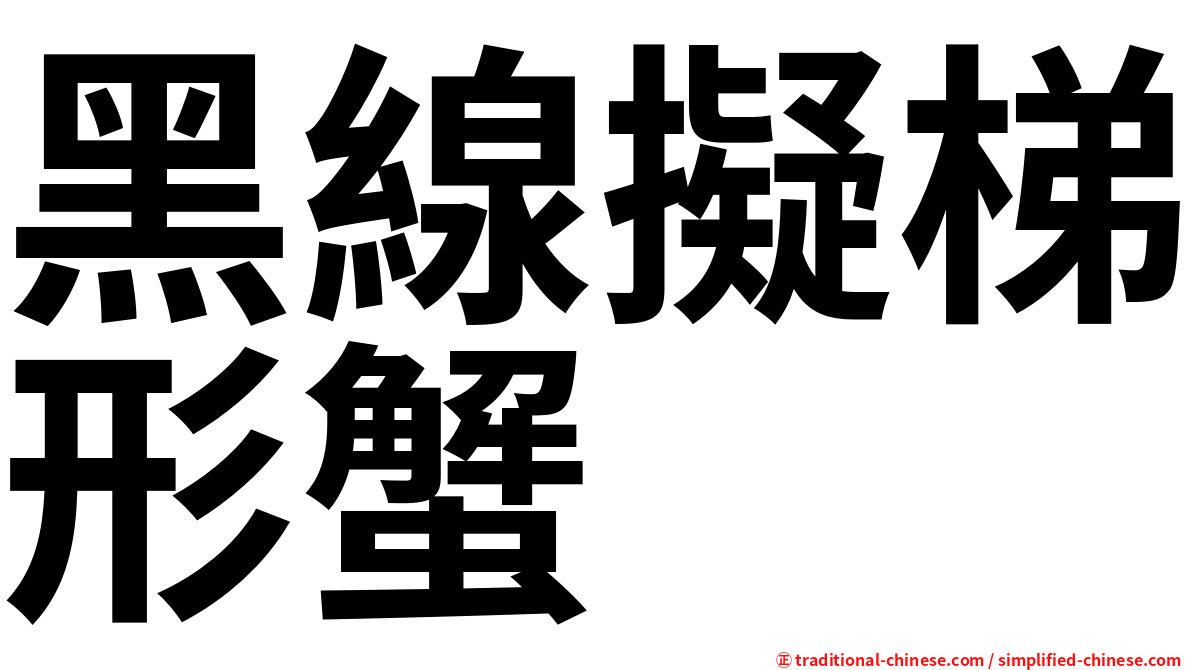 黑線擬梯形蟹