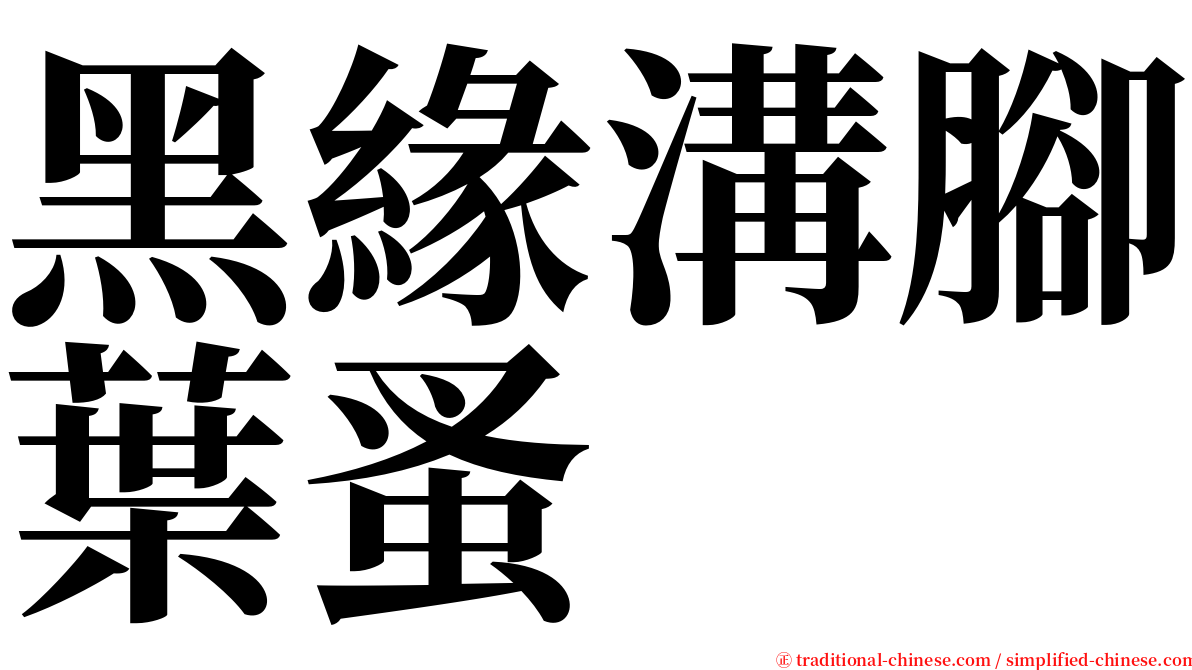 黑緣溝腳葉蚤 serif font