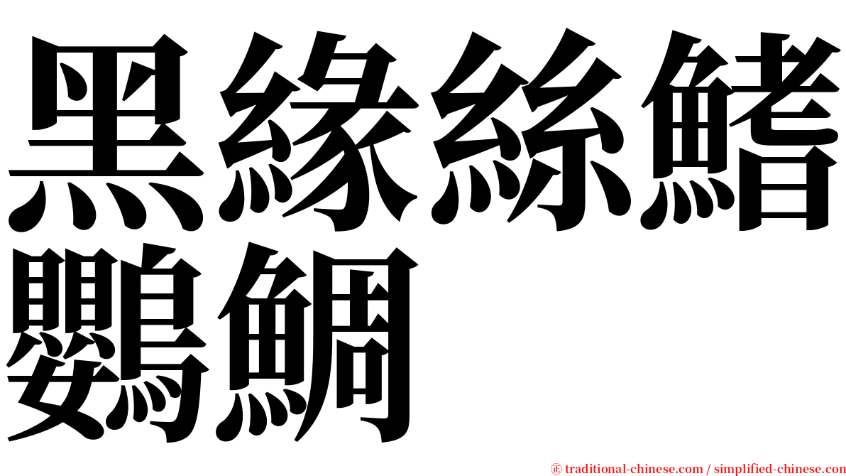 黑緣絲鰭鸚鯛 serif font