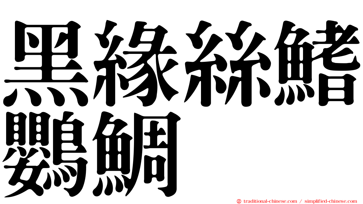 黑緣絲鰭鸚鯛