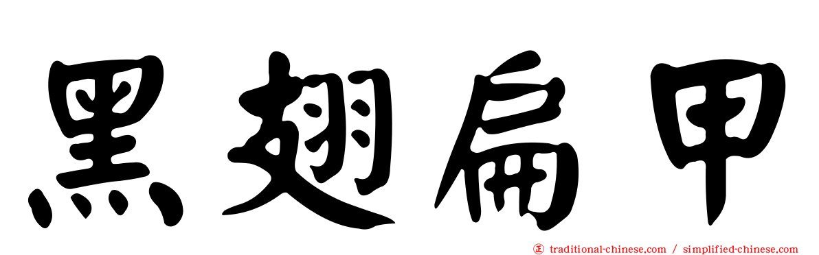 黑翅扁甲