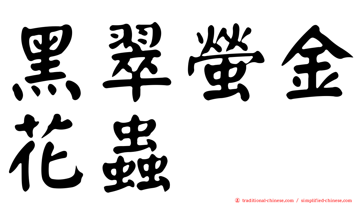 黑翠螢金花蟲
