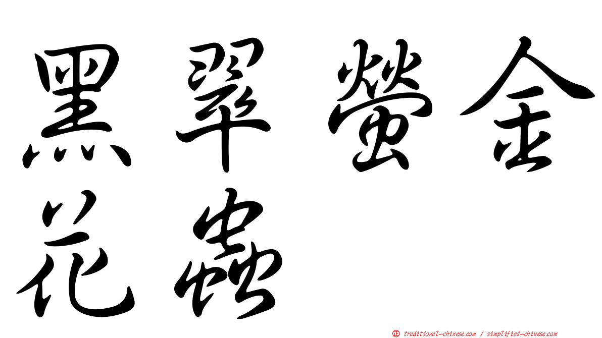 黑翠螢金花蟲