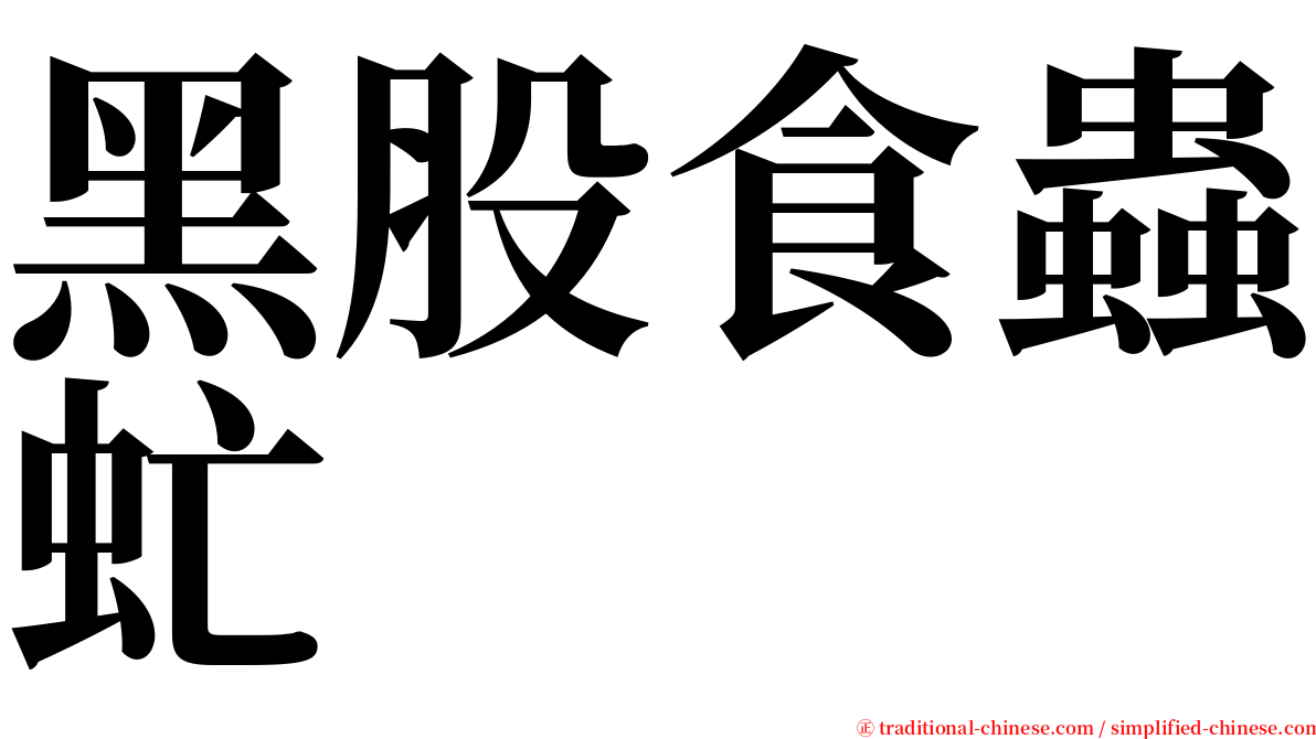 黑股食蟲虻 serif font