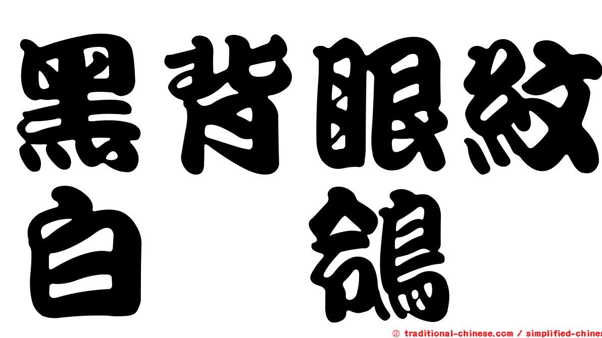 黑背眼紋白鶺鴒