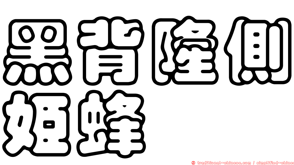 黑背隆側姬蜂