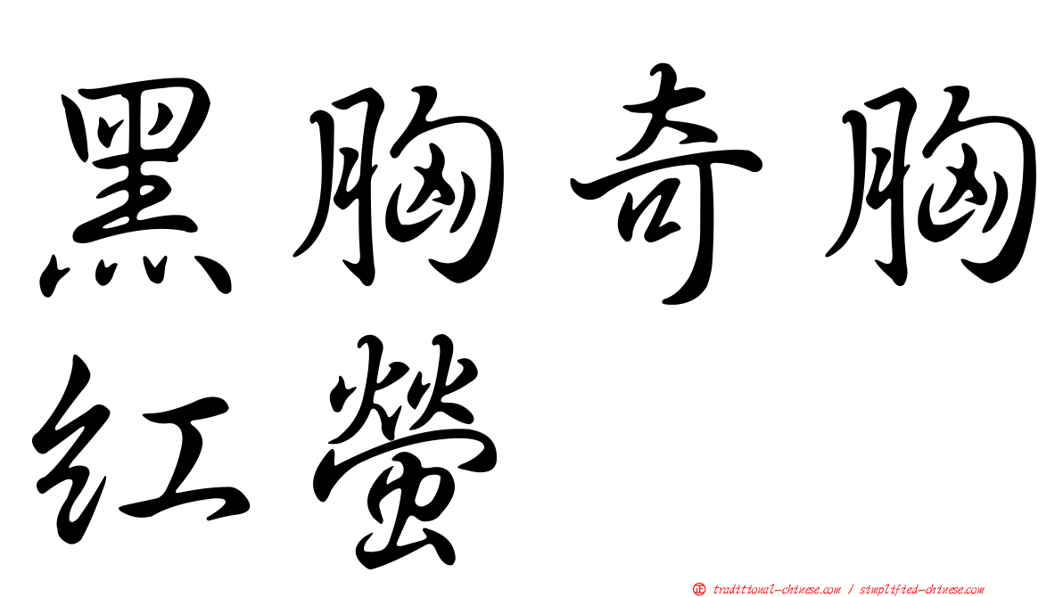 黑胸奇胸紅螢