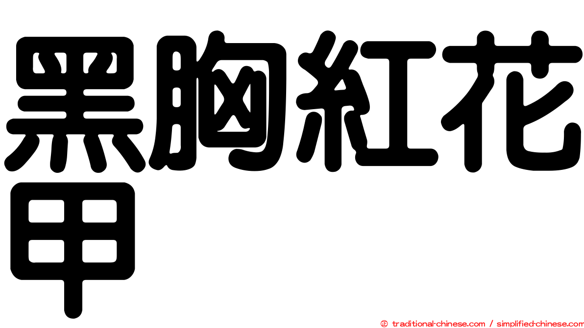 黑胸紅花甲
