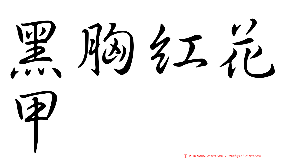 黑胸紅花甲