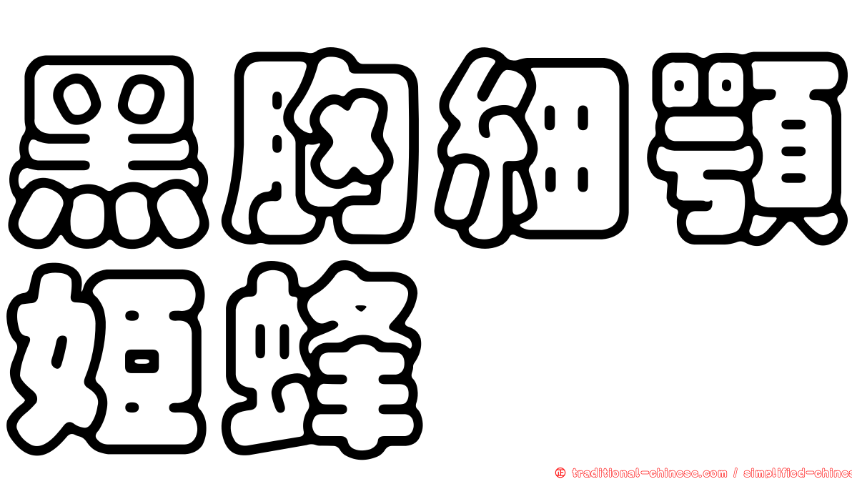黑胸細顎姬蜂