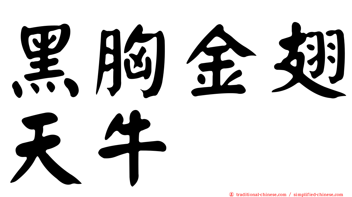 黑胸金翅天牛