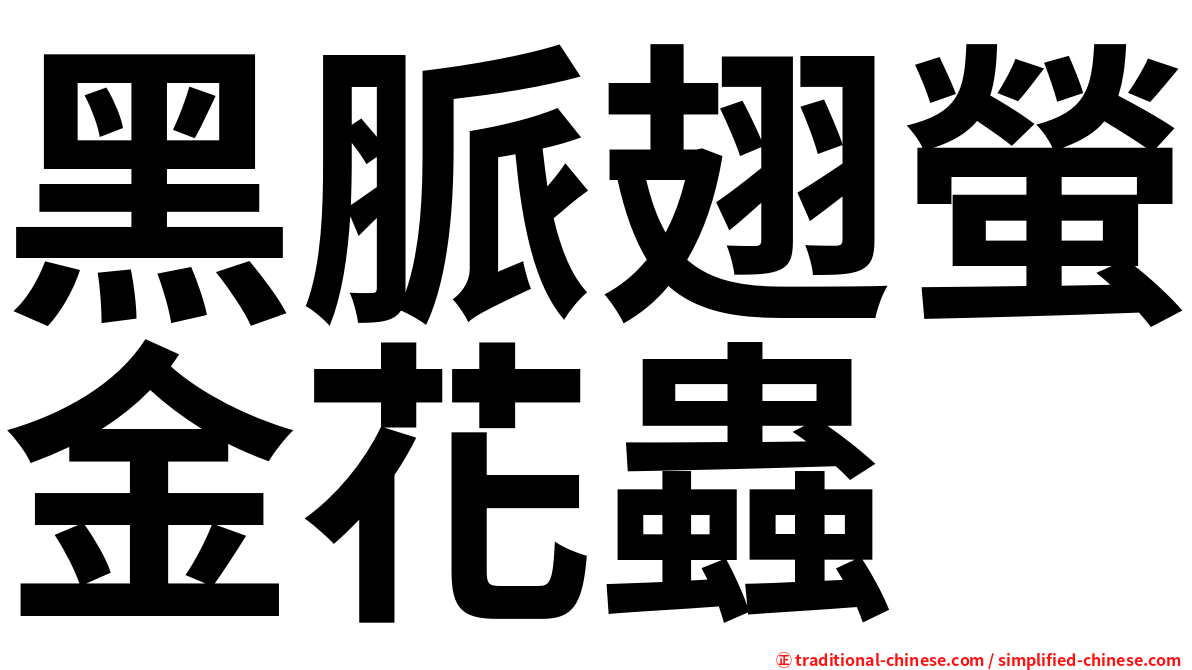黑脈翅螢金花蟲