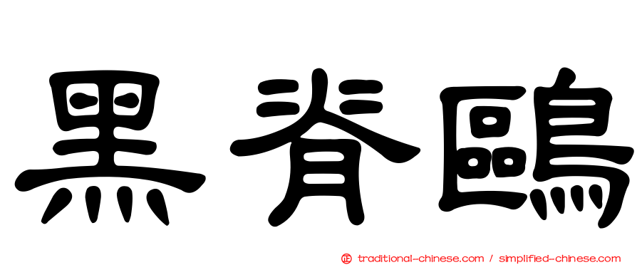 黑脊鷗