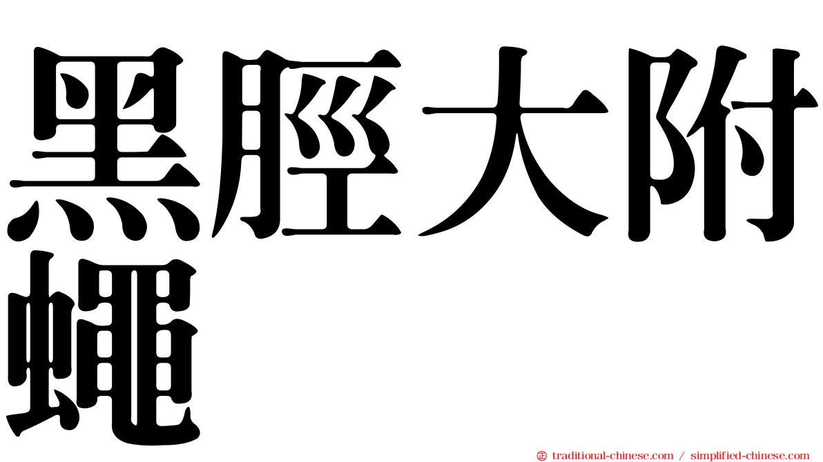 黑脛大附蠅