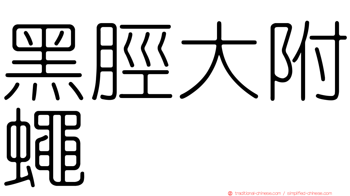 黑脛大附蠅