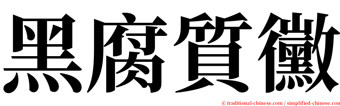 黑腐質黴 serif font