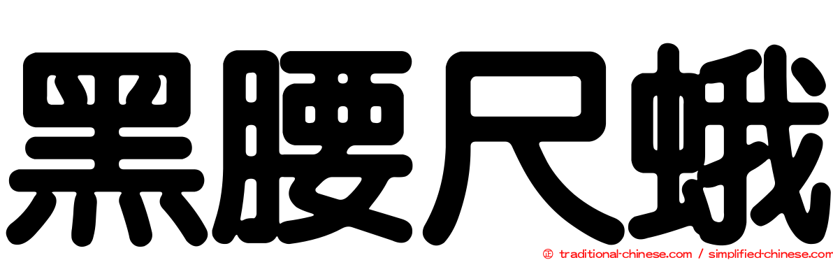 黑腰尺蛾