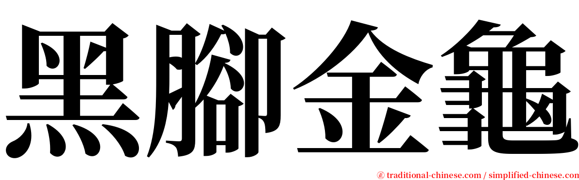 黑腳金龜 serif font