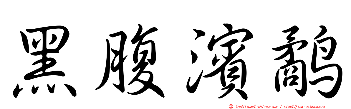 黑腹濱鷸