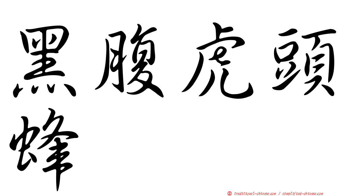 黑腹虎頭蜂