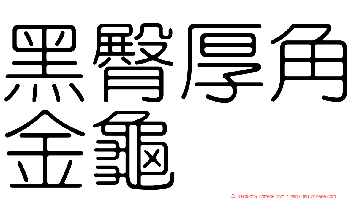 黑臀厚角金龜