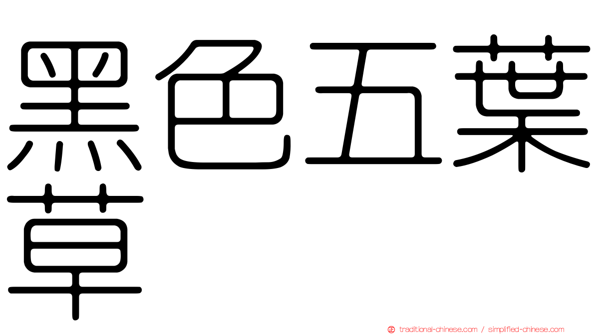 黑色五葉草