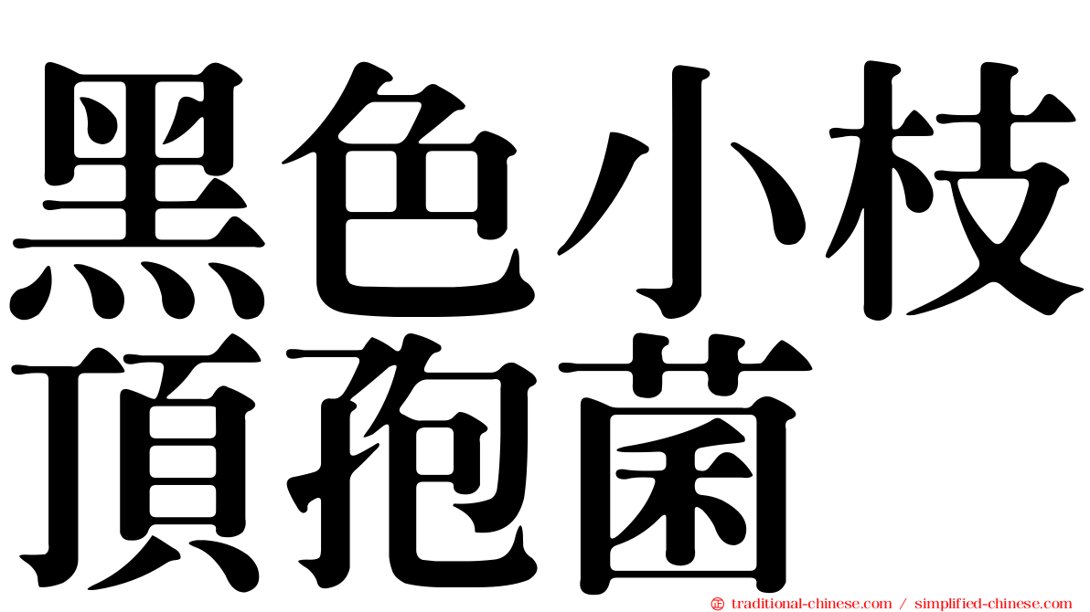 黑色小枝頂孢菌