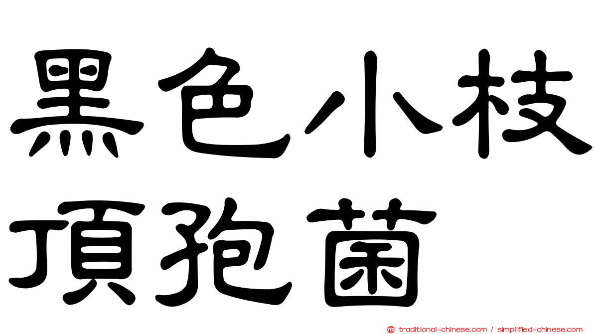 黑色小枝頂孢菌