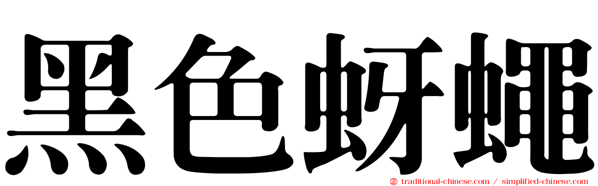 黑色蚜蠅