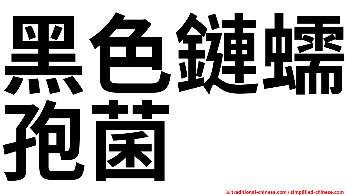 黑色鏈蠕孢菌