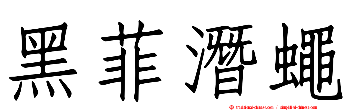 黑菲潛蠅