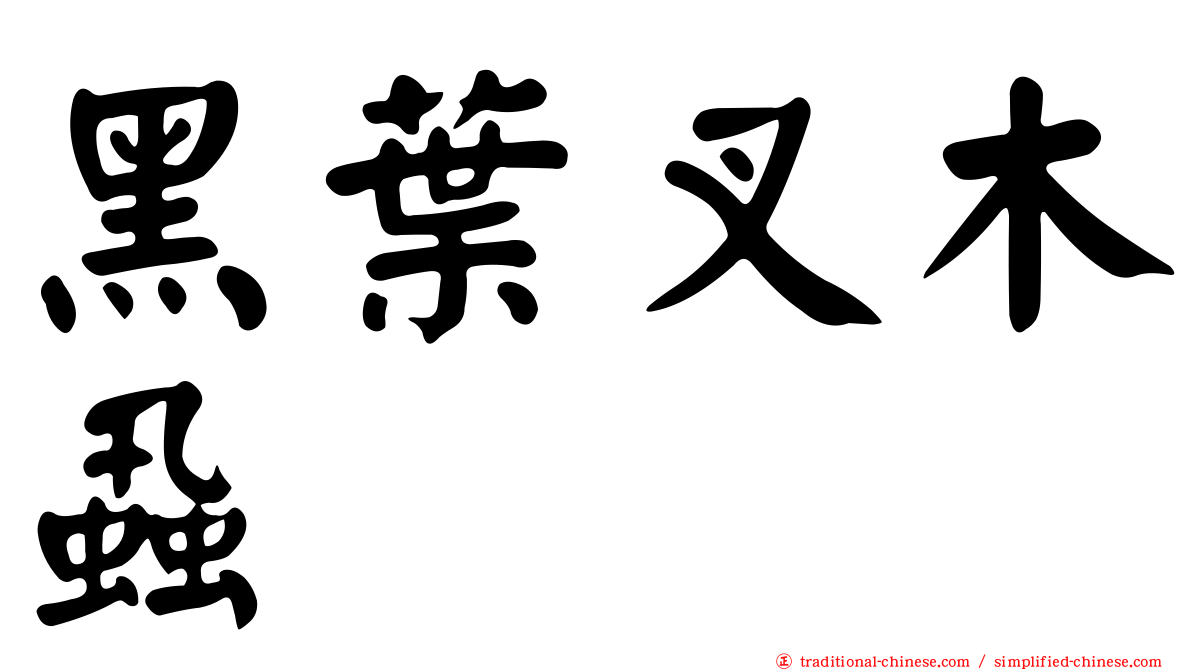 黑葉叉木蝨