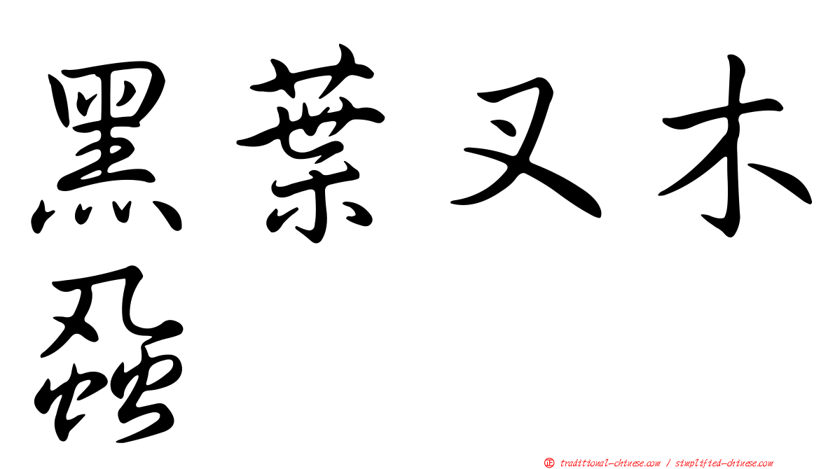 黑葉叉木蝨