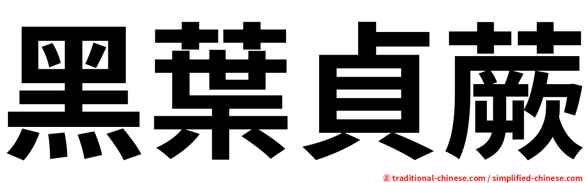 黑葉貞蕨