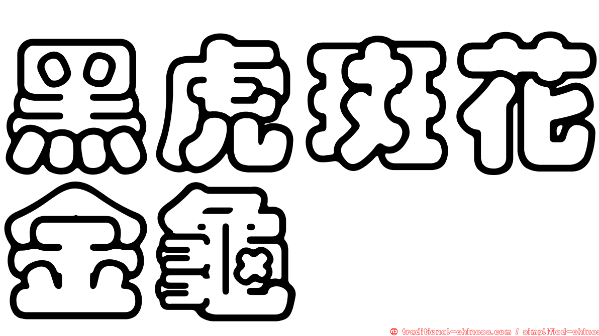 黑虎斑花金龜