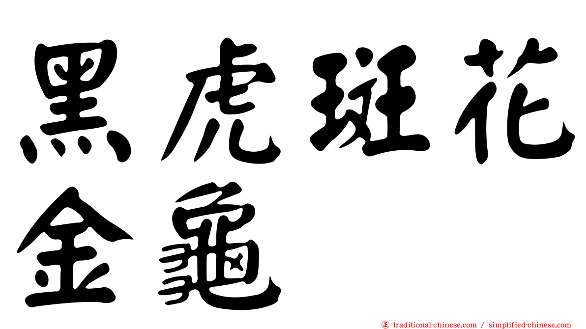 黑虎斑花金龜
