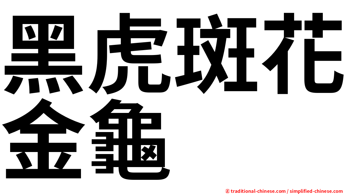 黑虎斑花金龜