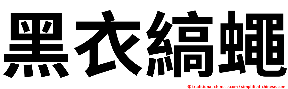 黑衣縞蠅