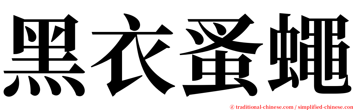 黑衣蚤蠅 serif font