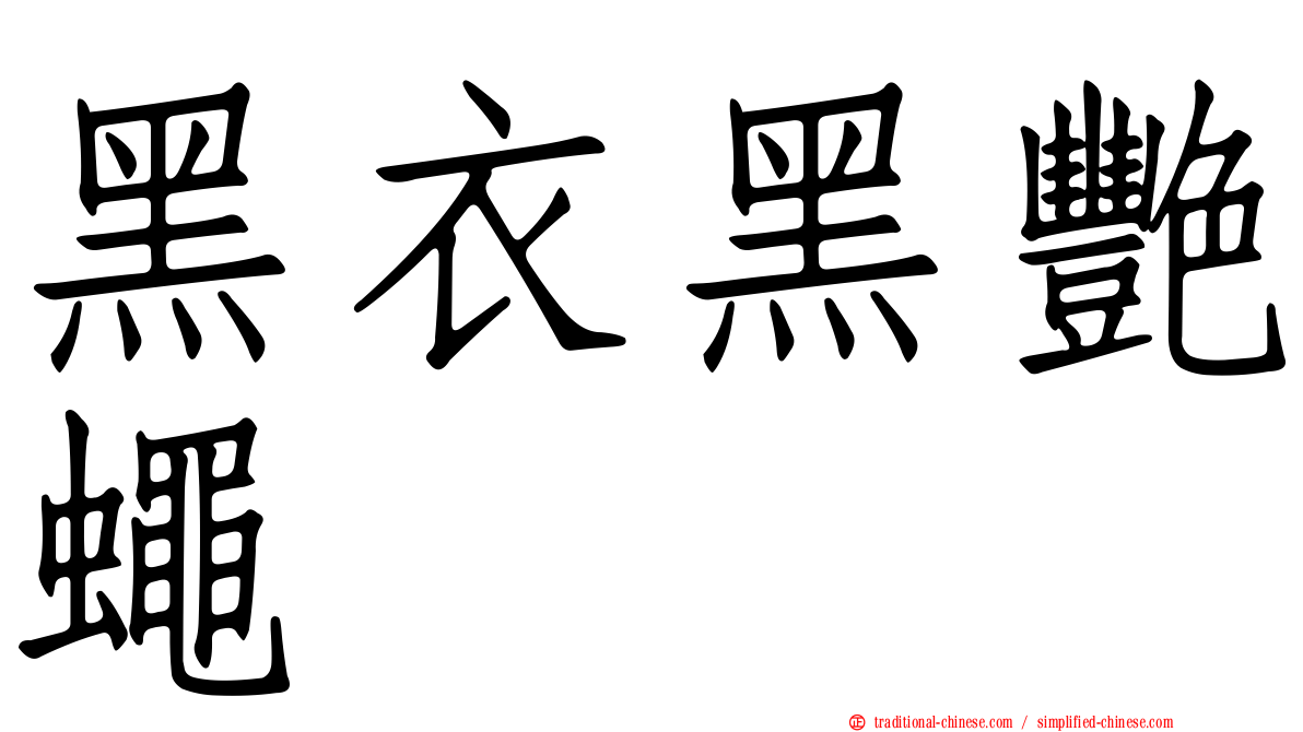 黑衣黑艷蠅