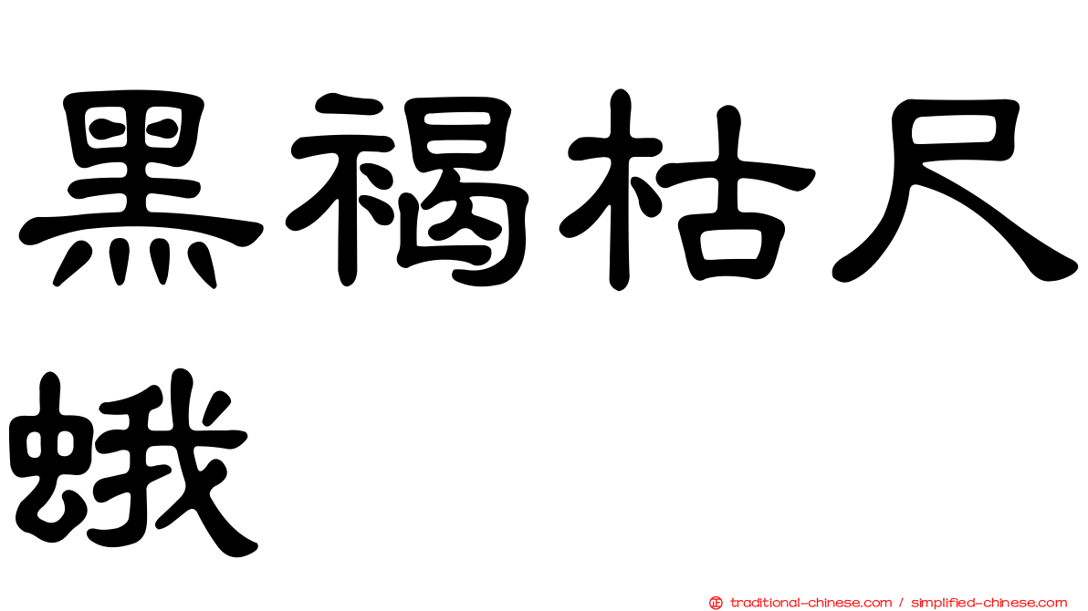 黑褐枯尺蛾
