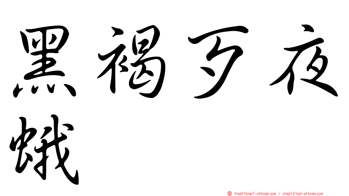 黑褐歹夜蛾