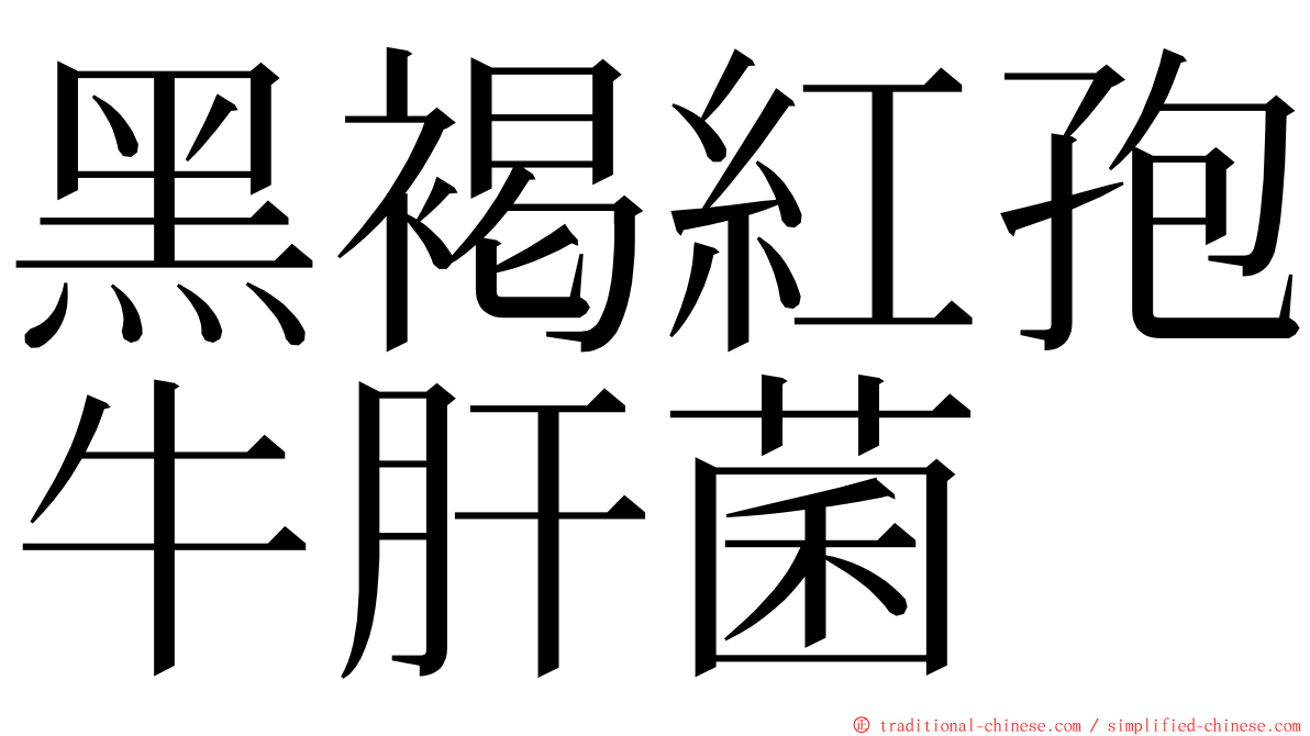 黑褐紅孢牛肝菌 ming font