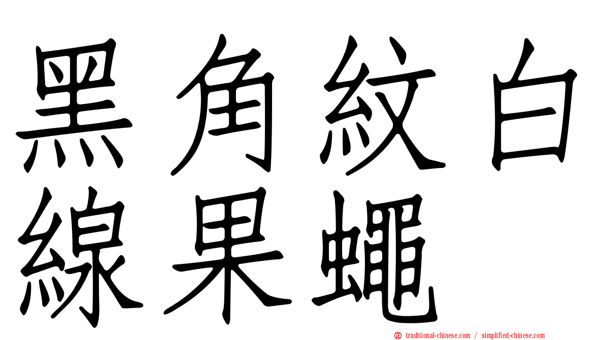黑角紋白線果蠅
